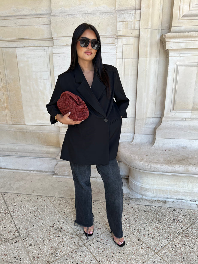 Blazer manche courte Noir