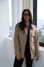 Veste avec col similicuir