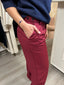 Pantalon à pince bordeaux