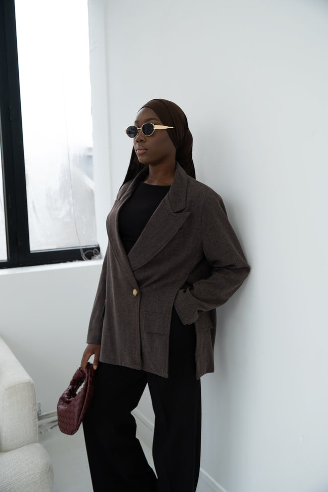 Blazer chocolat oversize