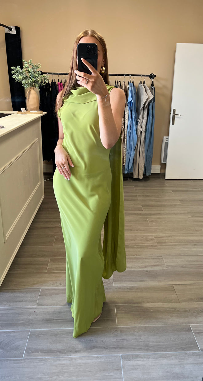 Robe Aya Vert amande