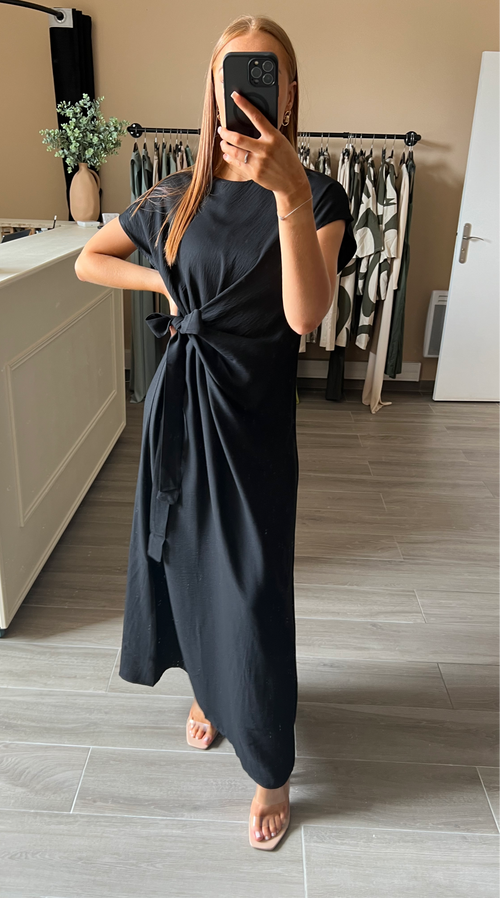 Robe longue noeud Noir