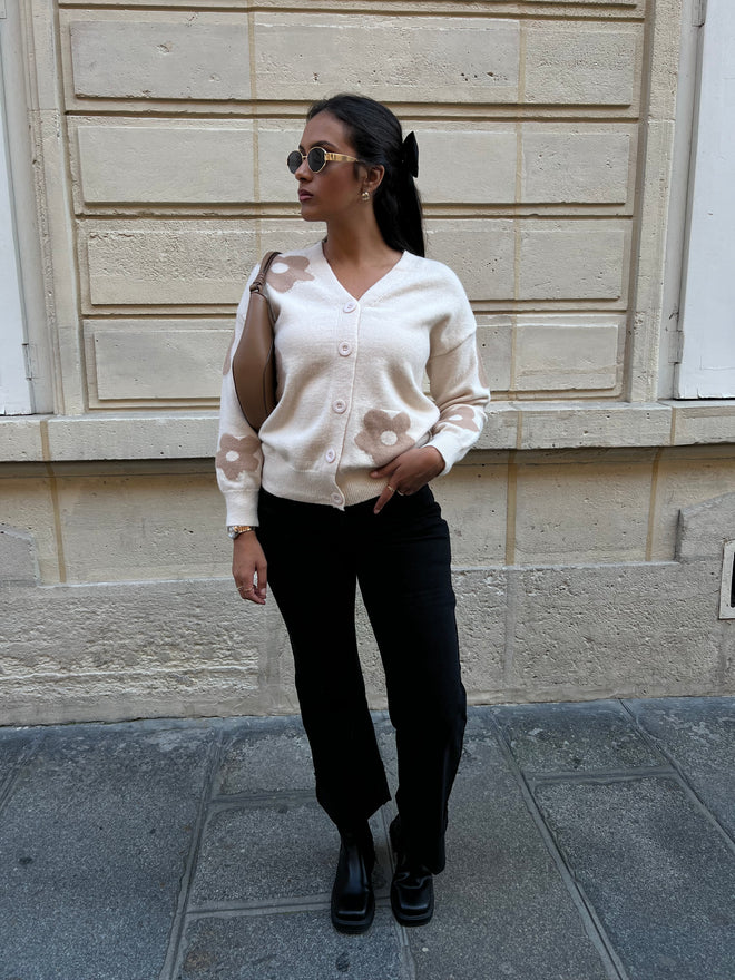 Gilet pull crème