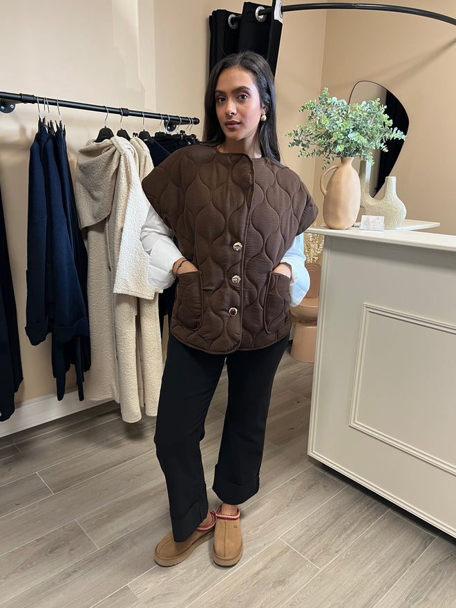 Veste matelassés chocolat